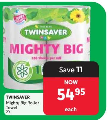 TWINSAVER Mighty Big Roller Towel 2's