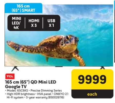 165 cm (65”) QD Mini LED Google TV