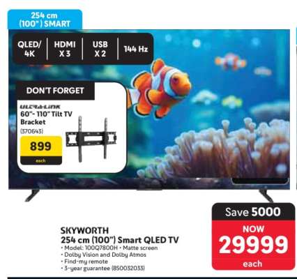 SKYWORTH 254 cm (100”) Smart QLED TV