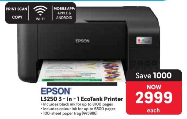 Epson L3250 3 In 1 Ecotank Printer