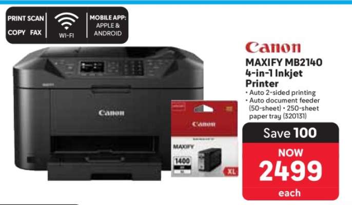 Canon MAXIFY MB2140 4-in-1 Inkjet Printer
