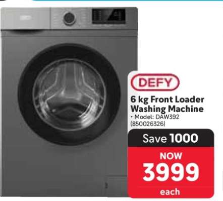 Defy 6 kg Front Loader Washing Machine