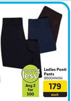 Ladies Ponti Pants