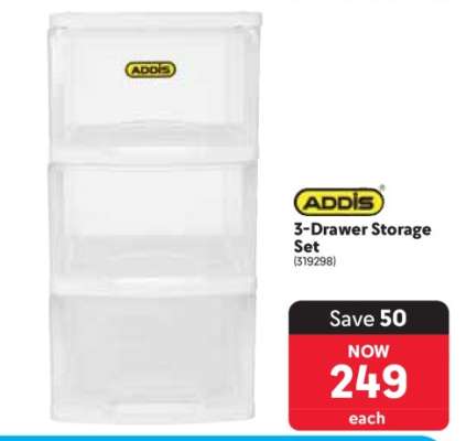 ADDIS 3-Drawer Storage Set