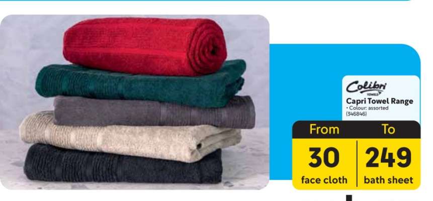 Colibri Capri Towel Range