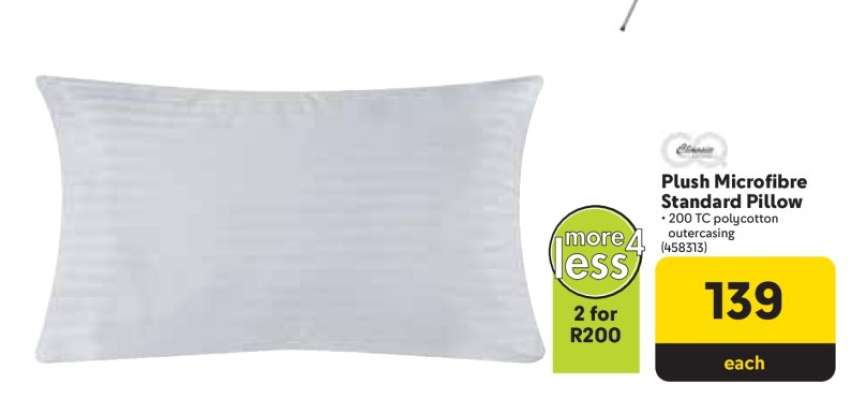 Plush Microfibre Standard Pillow