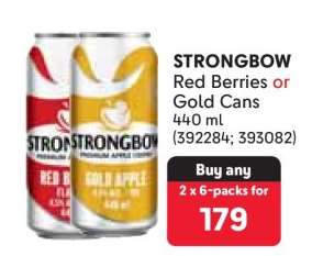 STRONGBOW Red Berries or Gold Cans