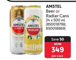 AMSTEL Beer or Radler Cans