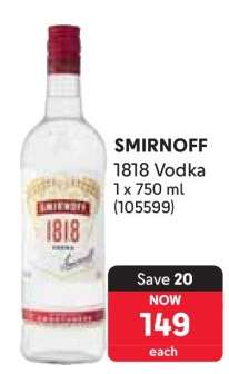 SMIRNOFF 1818 VODKA