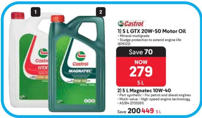 Castrol GTX 20W-50 Motor Oil