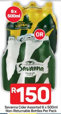 Savanna Cider Assorted 6 x 500ml