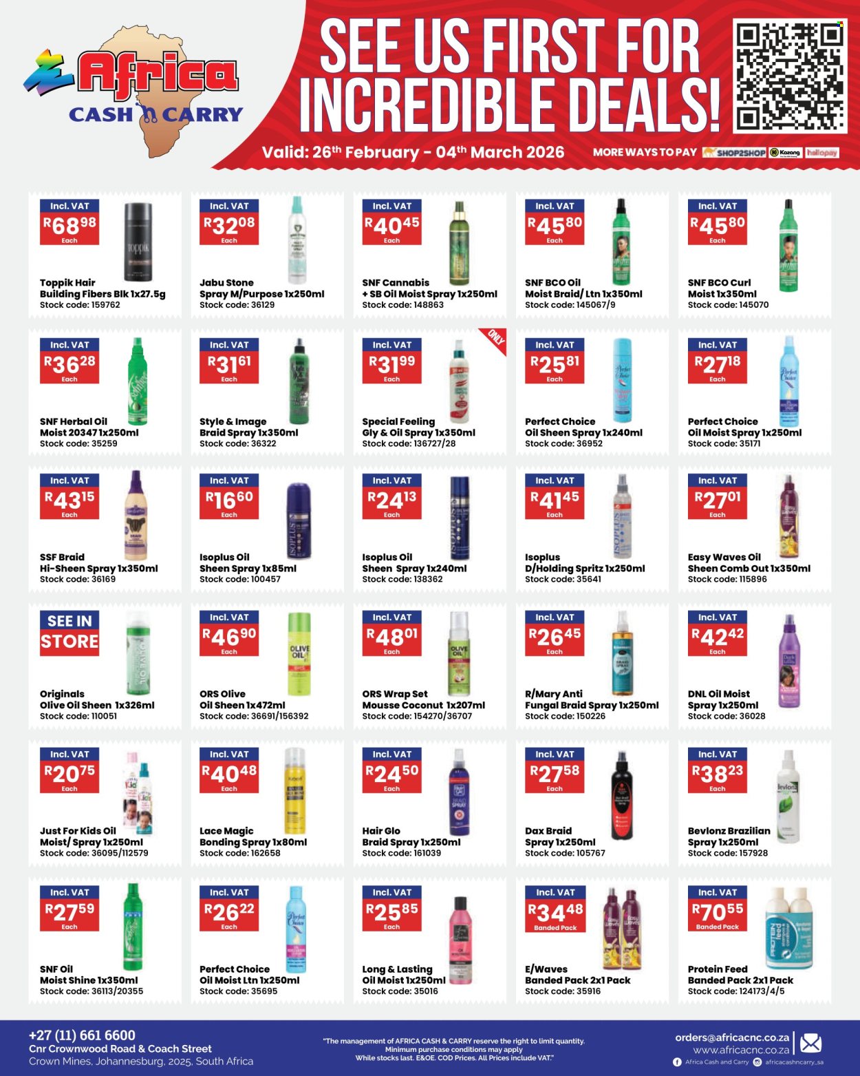 Africa Cash & Carry specials - 26/02/2026 - 04/03/2026. Page 1