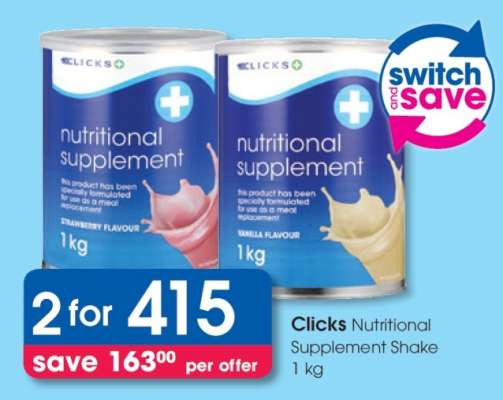 Clicks Nutritional Supplement Shake 1 kg