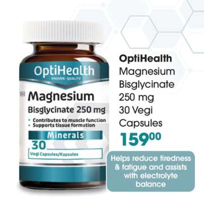 OptiHealth Magnesium Bisglycinate 250 mg 30 Vegi Capsules
