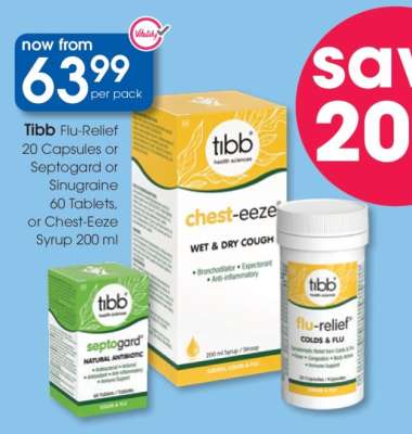 Tibb Flu-Relief, Septogard, Sinugraine, or Chest-Eeze