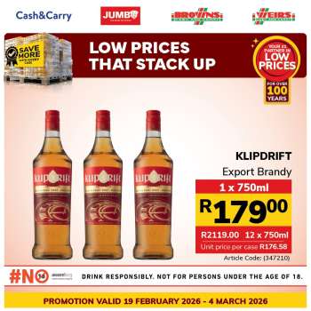 Jumbo Cash & Carry catalogue  - 19/02/2026 - 04/03/2026.