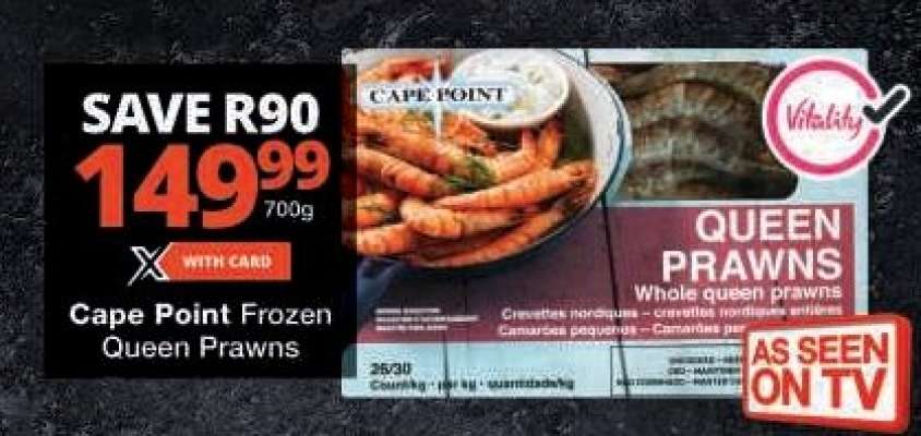 Cape Point Frozen Queen Prawns