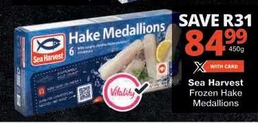 Sea Harvest Frozen Hake Medallions