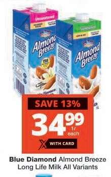 Blue Diamond Almond Breeze Long Life Milk