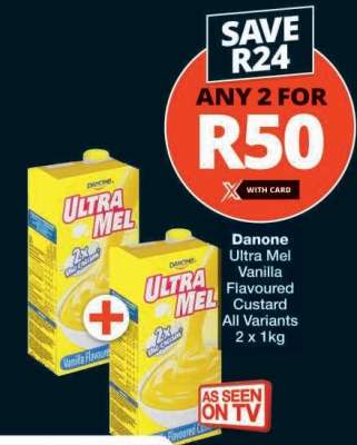Danone Ultra Mel Vanilla Flavoured Custard
