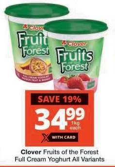 Clover Fruits of the Forest Full Cream Yoghurt