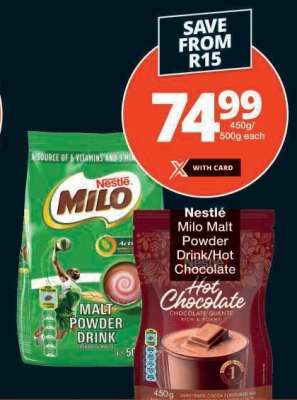 Nestlé Milo Malt Powder Drink/Hot Chocolate