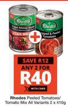 Rhodes Peeled Tomatoes/Tomato Mix