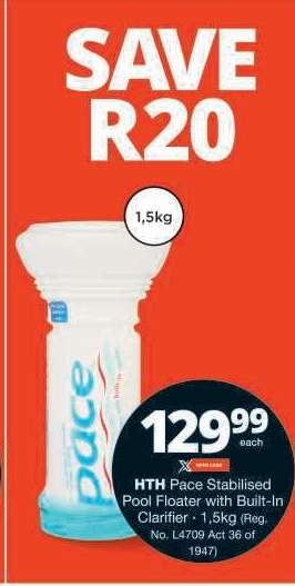 HTH Pace Stabilised Pool Floater with Built-In Clarifier