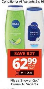 Nivea Shower Gel/Cream All Variants