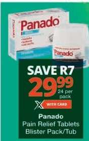 PANADO PAIN RELIEF TABLETS BLISTER PACK/TUB