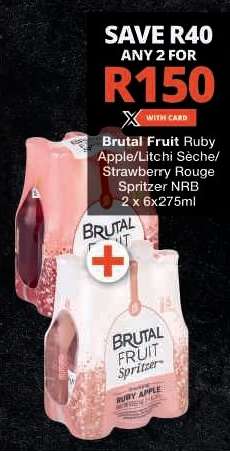 Brutal Fruit Ruby Apple/Litchi Sèche/Strawberry Rouge Spritzer NRB