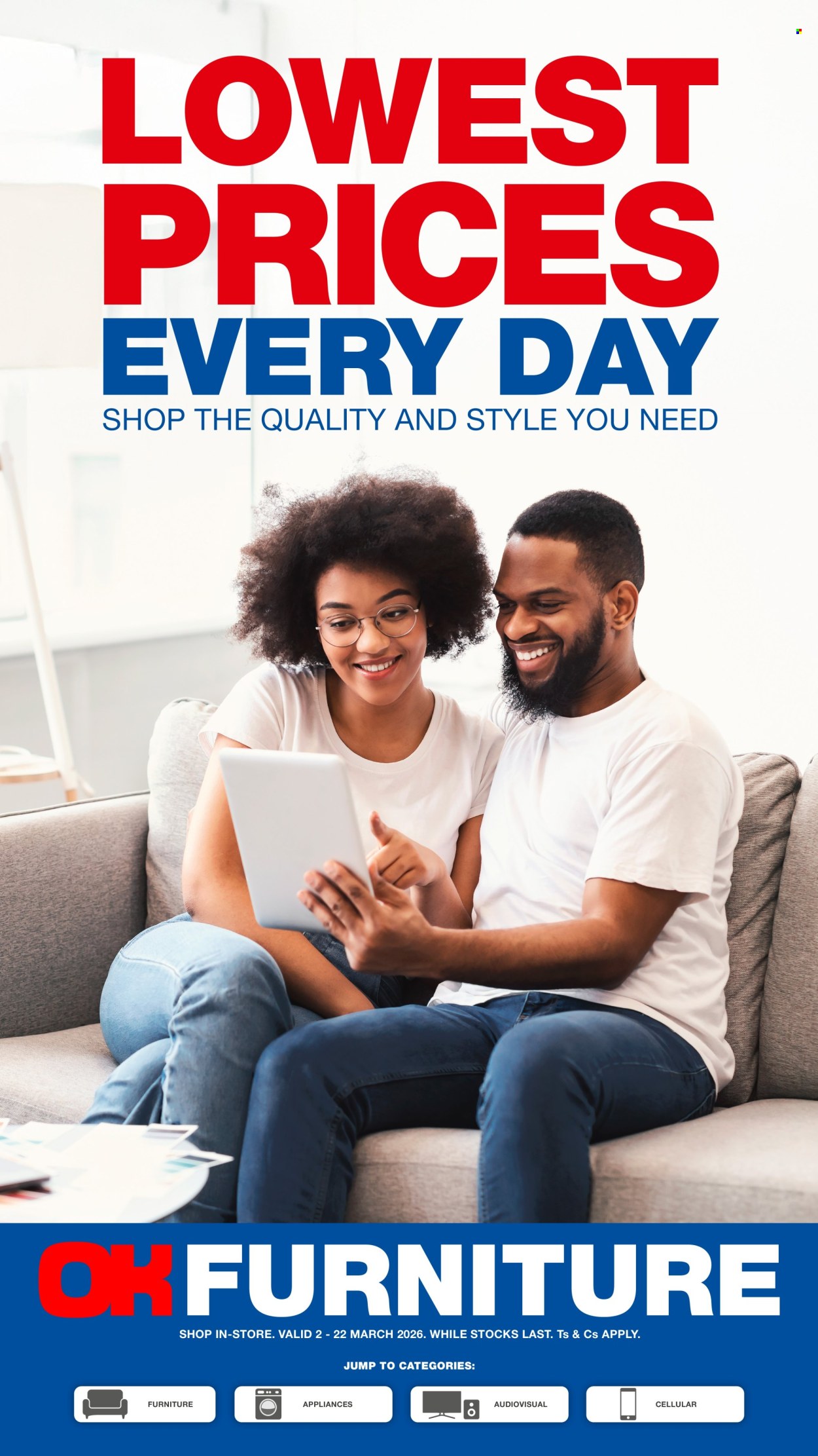 OK Furniture specials - 02/03/2026 - 22/03/2026. Page 1