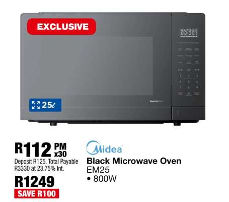 Midea Black Microwave Oven | EM25