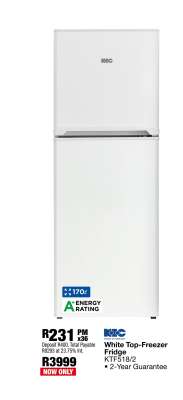 KIC White Top Freezer Fridge