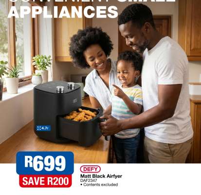 DEFY Matt Black Airfryer