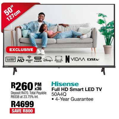 Hisense Full HD Smart LED TV 50A4Q