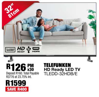 TELEFUNKEN HD Ready LED TV TLEDD-32HDB/E