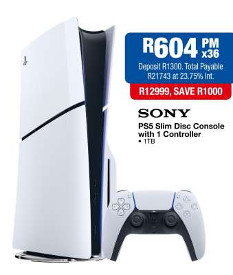 Sony PS5 Slim Disc Console with 1 Controller