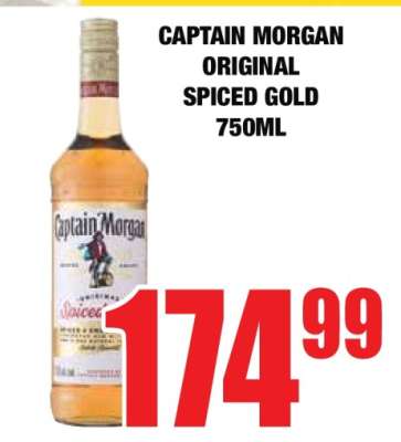 CAPTAIN MORGAN ORIGINAL SPICED GOLD 750ML