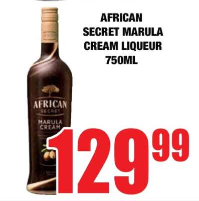 AFRICAN SECRET MARULA CREAM LIQUEUR 750ML