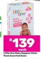 Little One Baby Nappies Value Pack Assorted Sizes