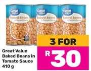 Great Value Baked Beans in Tomato Sauce 410 g