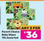 Parent Choice Baby Wipes 70s Assorted