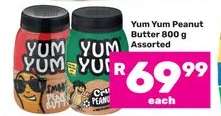 Yum Yum Peanut Butter 800 g Assorted