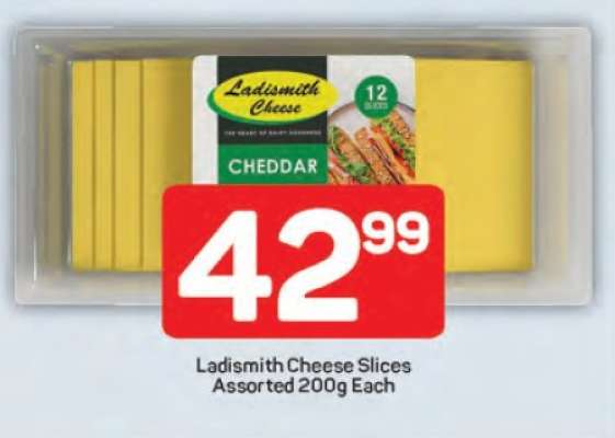 Ladismith Cheese Slices Assorted 200g Each