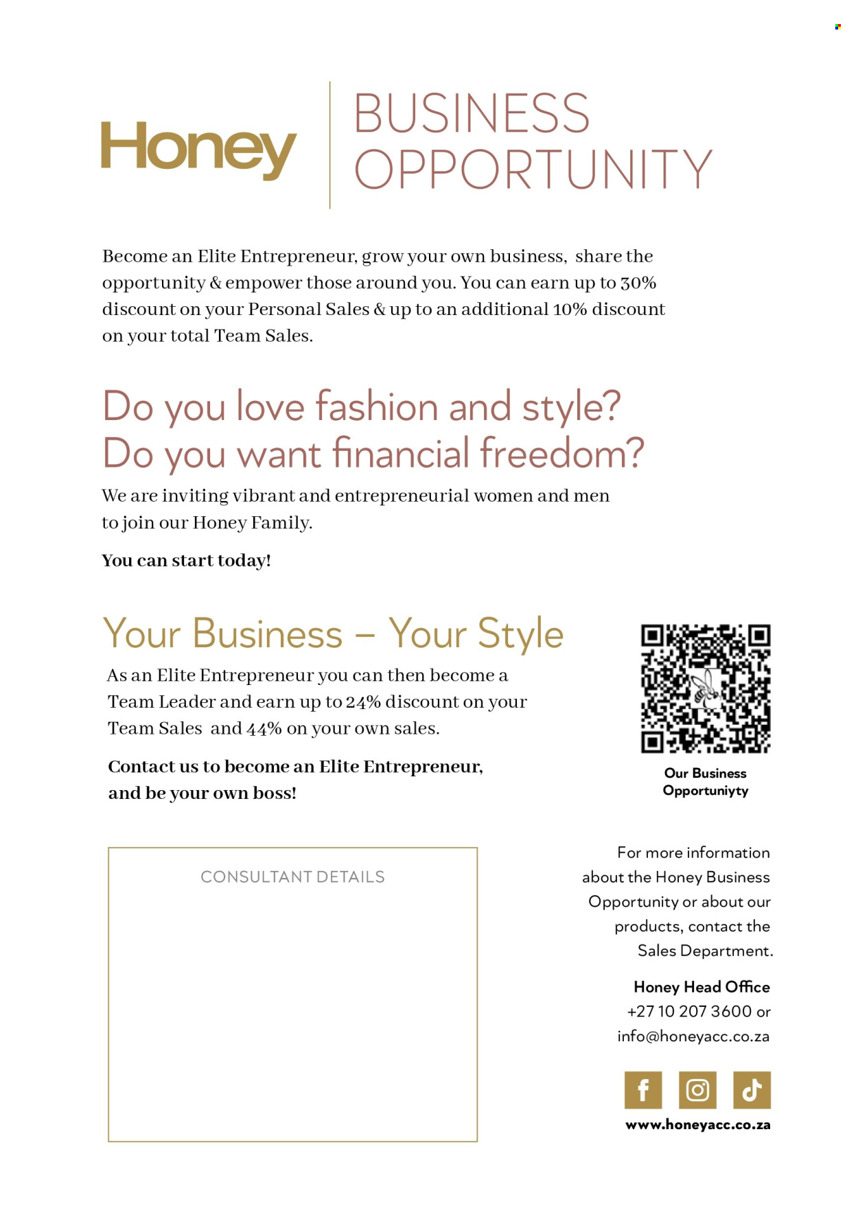 Honey specials. Page 32