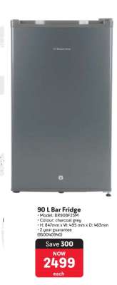 90 L Bar Fridge