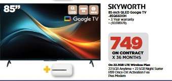 SKYWORTH 85-inch QLED Google TV