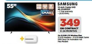 Samsung 55-inch Crystal UHD 4K-55U8000F