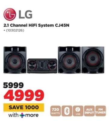 LG 2.1 Channel HiFi System CJ45N